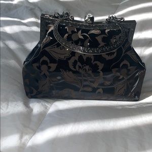 Black patent small bag